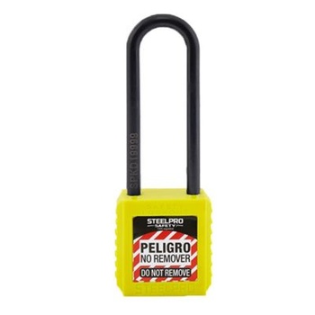 [CB003-01] CANDADO X10 DIELECTRICO LONG LOCK OUT - STEELPRO (AMARILLO)